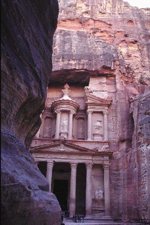 The Siq canyon entrance to Petra